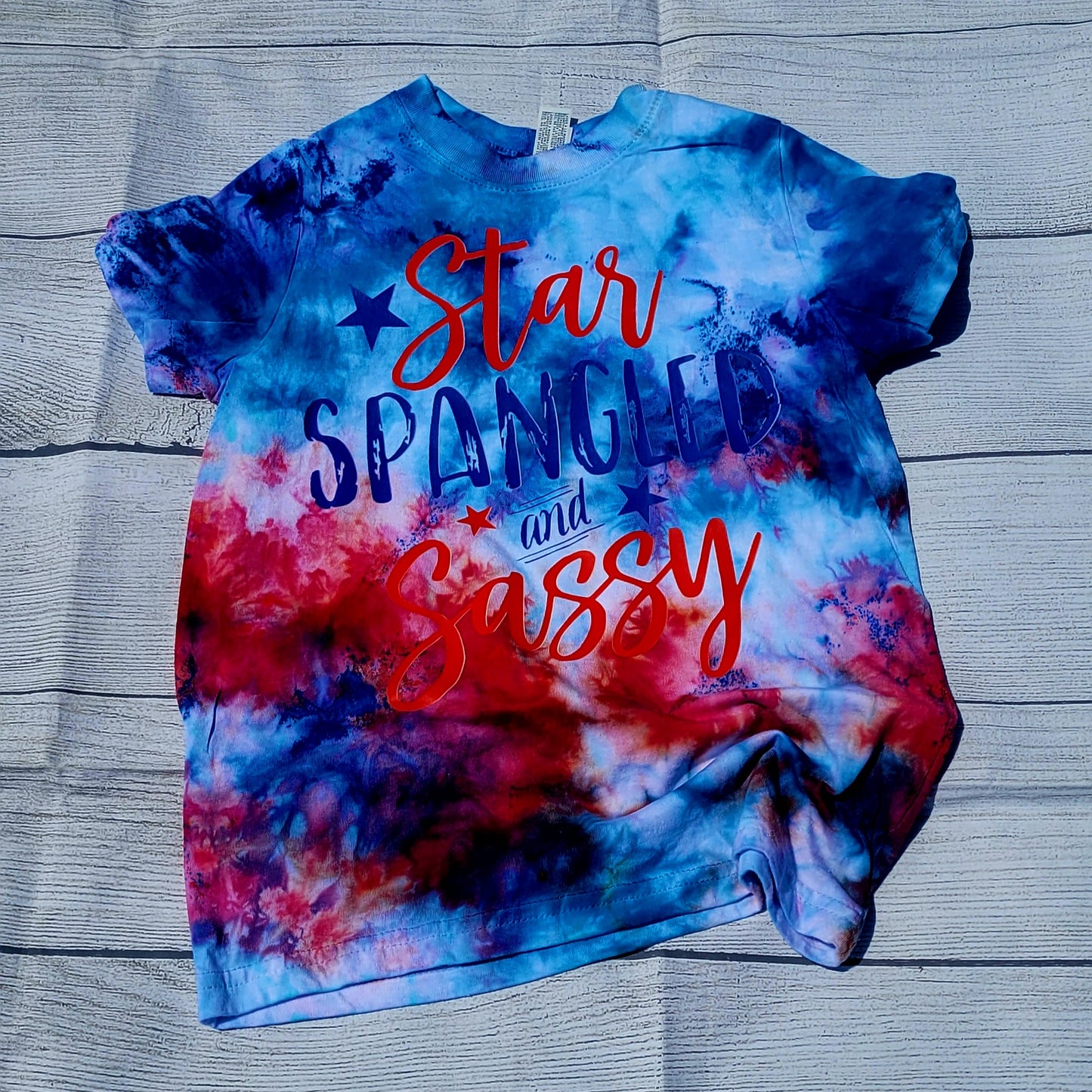 Sassy Patriotic Ice Dye Youth