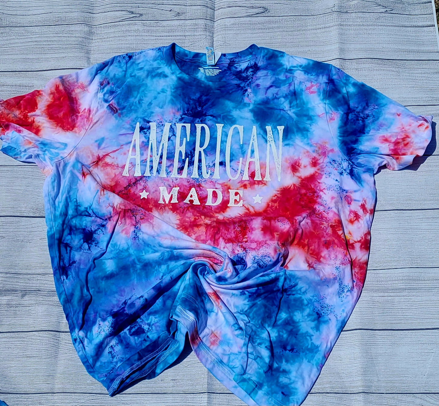 American Made Patriotic Ice Dye