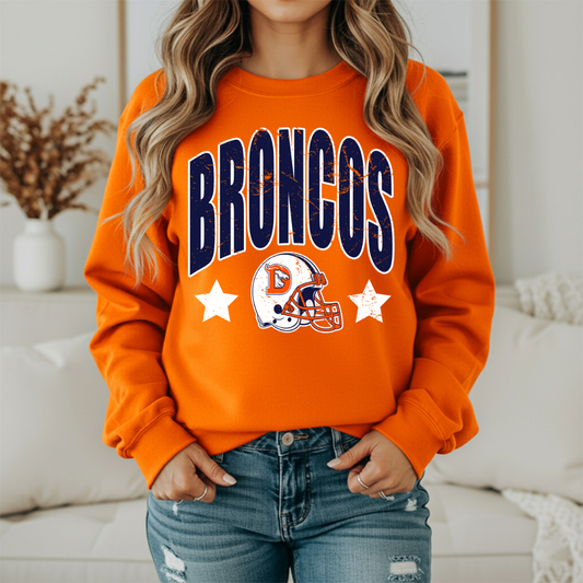 BRONCOS STARS SWEATSHIRT (ORANGE)