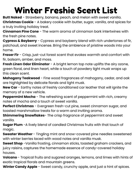 Medium Snowflake Freshie