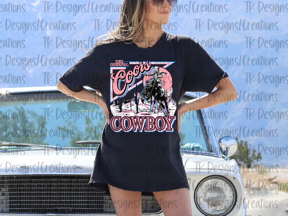 Pink Coors Cowboy