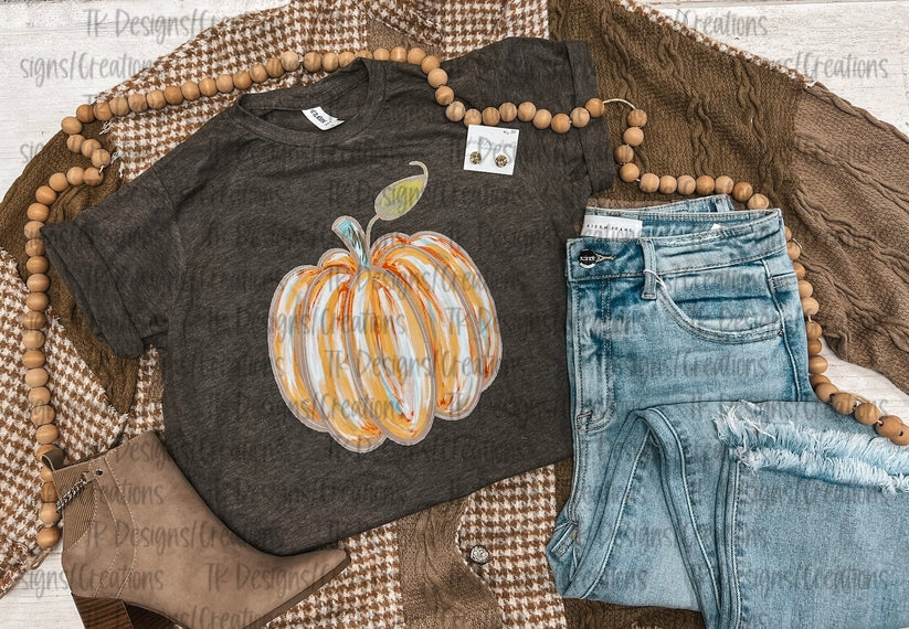 Watercolor Pumpkin Tee
