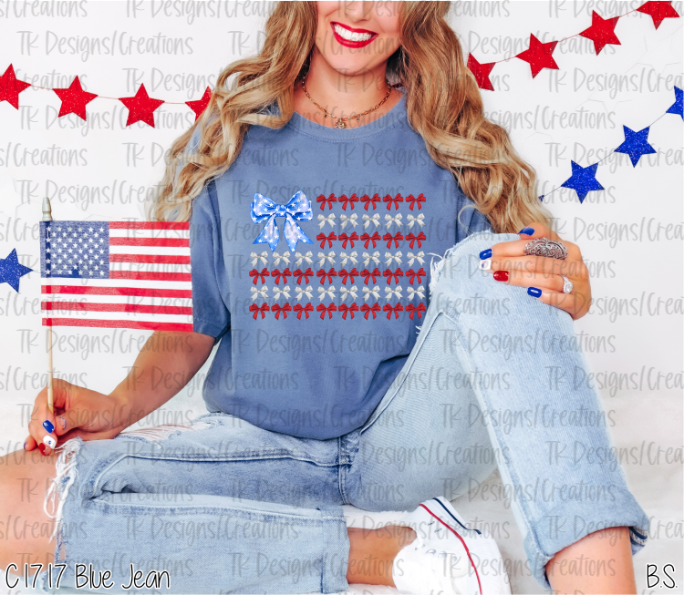 American Flag Croquet Bows
