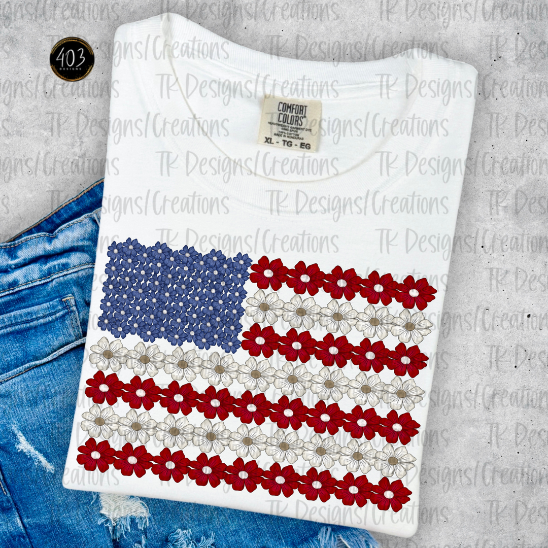American Flag Flowers