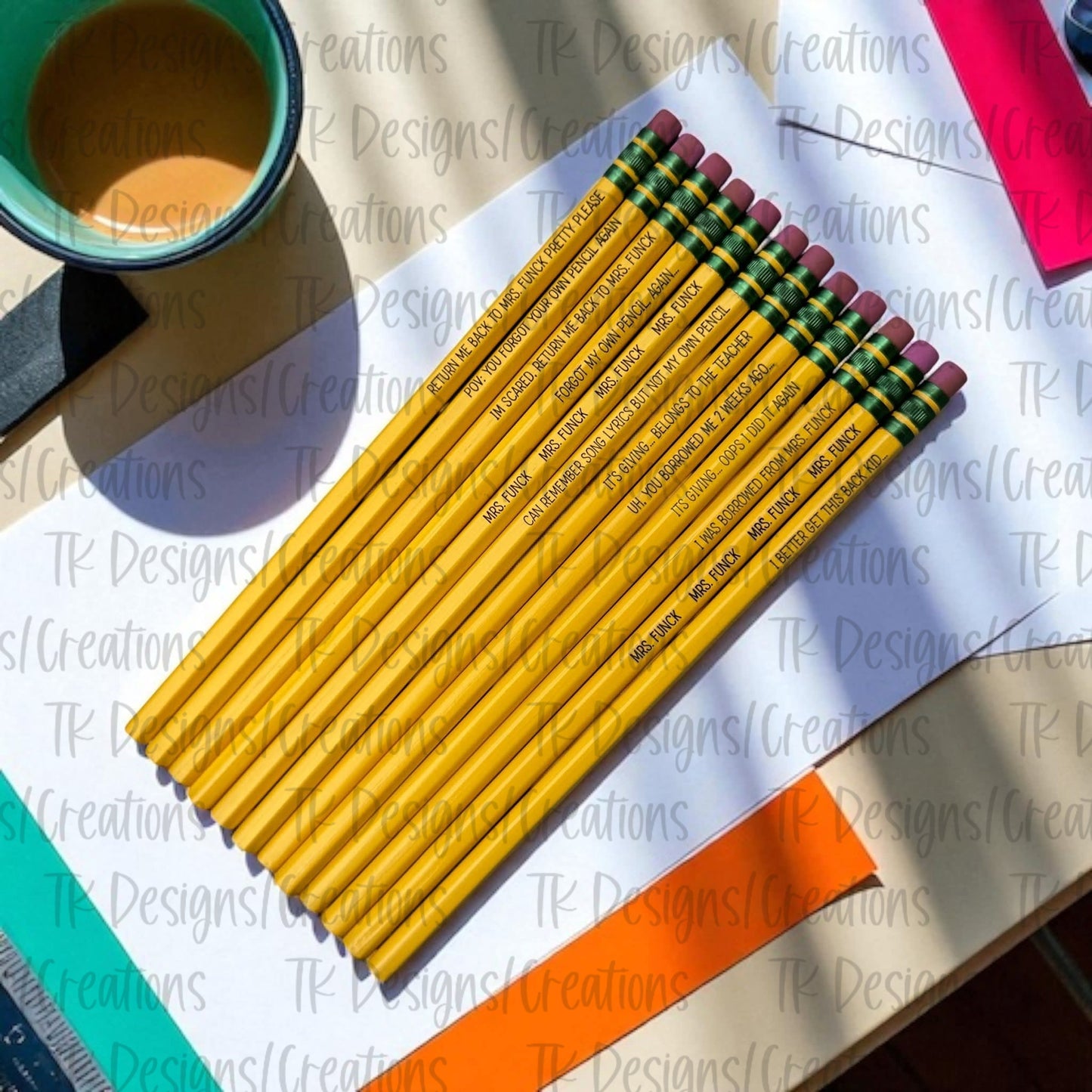 Teacher Custom Pencils (12 Pack
