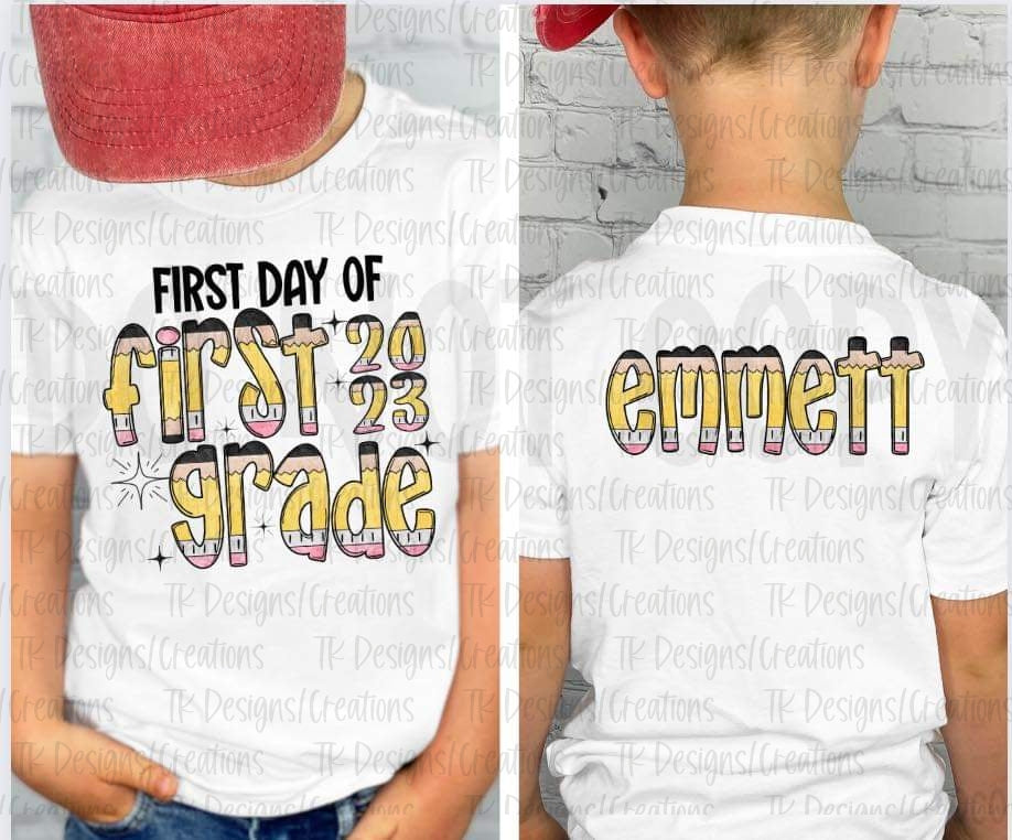 Back To School Pencil Custom Toddler/Youth