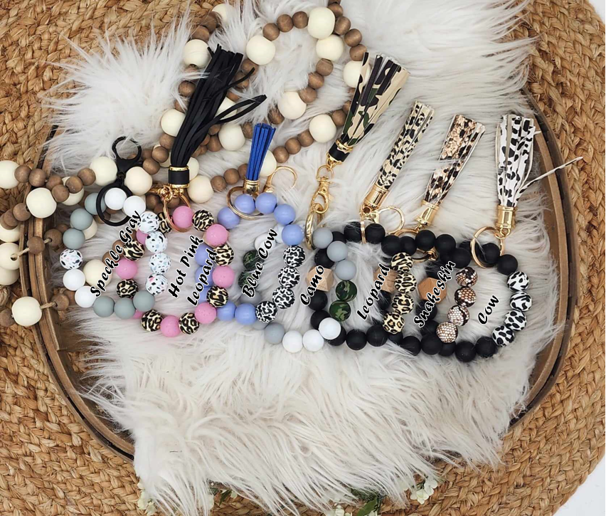 Silicone Beaded Keychain