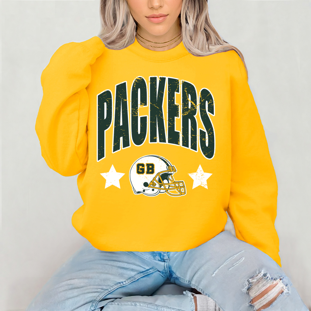PACKERS STARS SWEATSHIRT (GOLD)