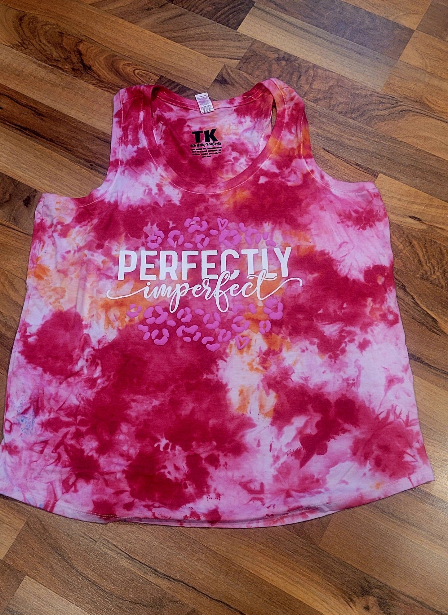 Perfectly Imperfect Puff Pink Punch Ice Dye  Medium