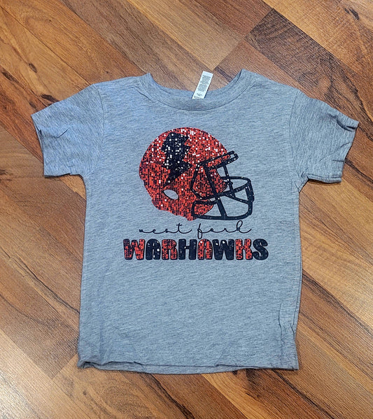 Faux Sequin Football Warhawks Toddler/Youth