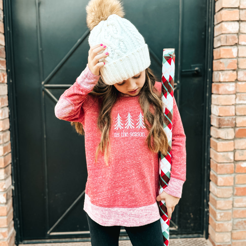 Tis The Season Embroidery Youth Pullover