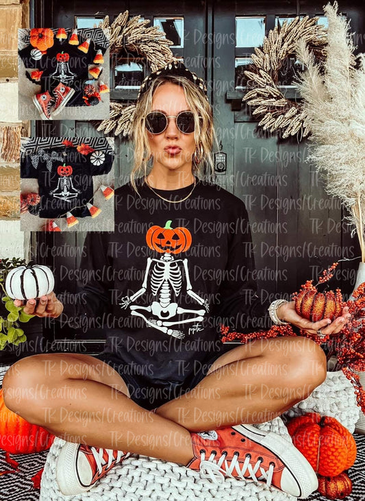 Meditate Skelly Medium Tee