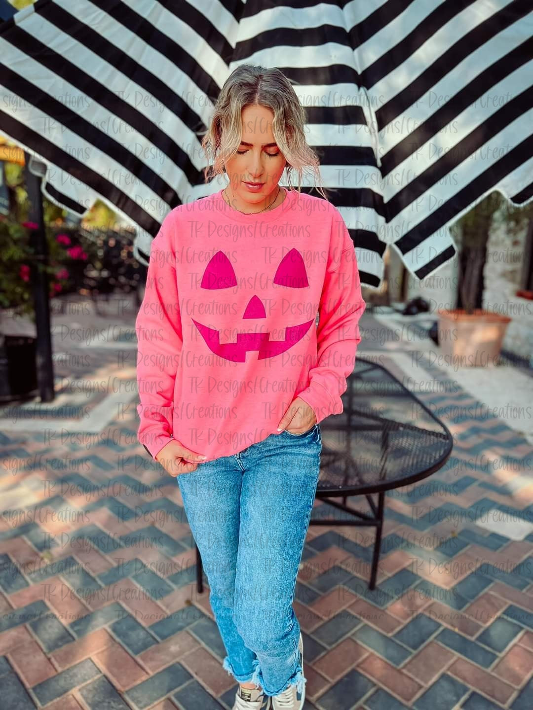 Pink-O-Lantern Fleece Crew