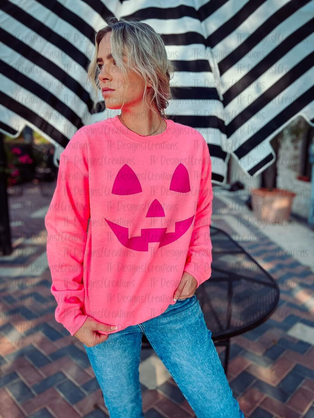 Pink-O-Lantern Fleece Crew