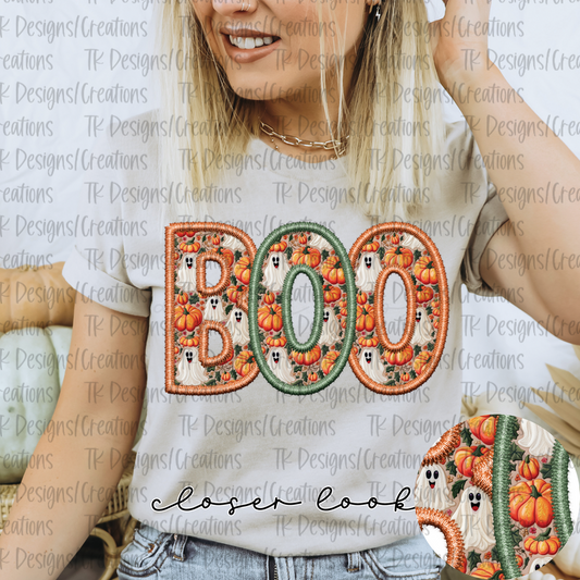 Boo Faux Embroidery
