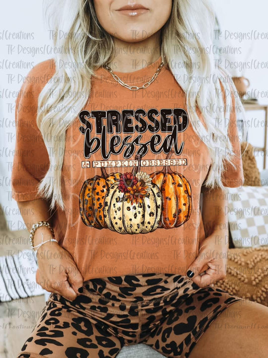 Stressed Blessed Pumpkin Obsessed