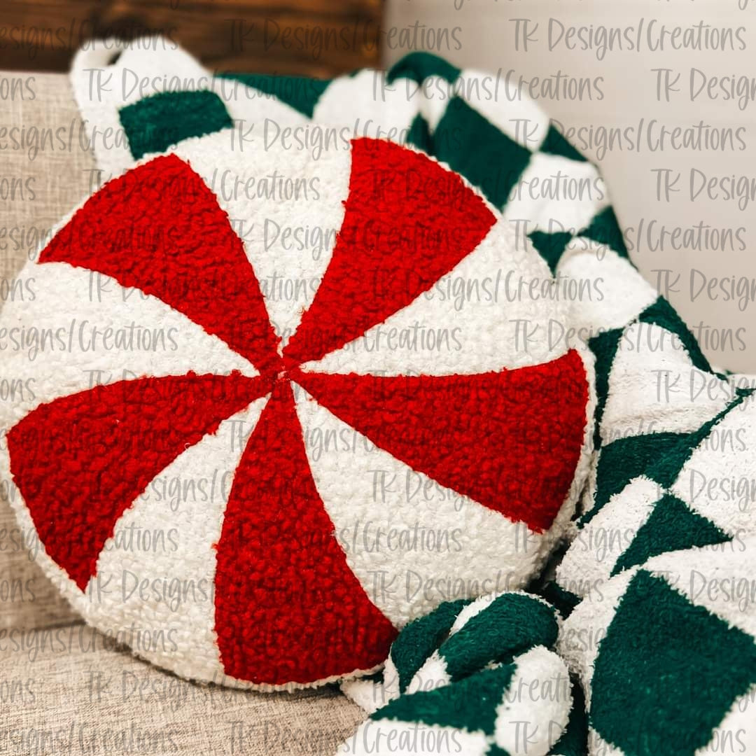 Peppermint Sherpa Pillow