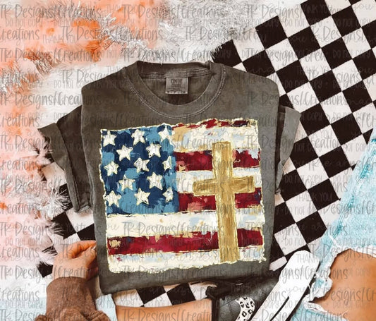 Flag And Cross