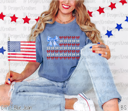 American Flag Croquet Bows