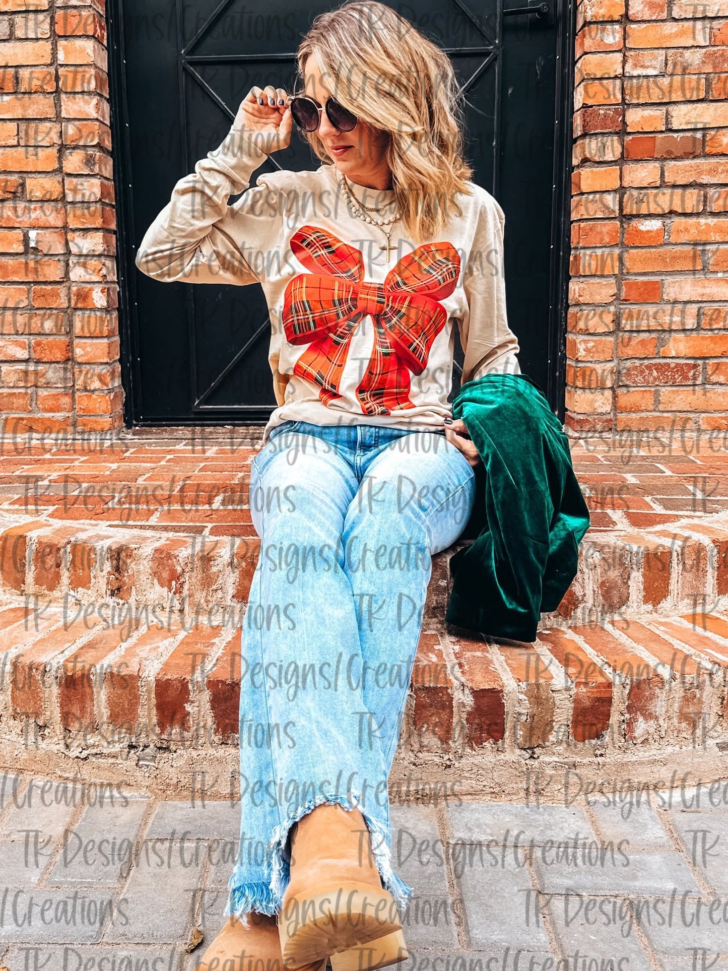 Plaid Bow Longsleeve