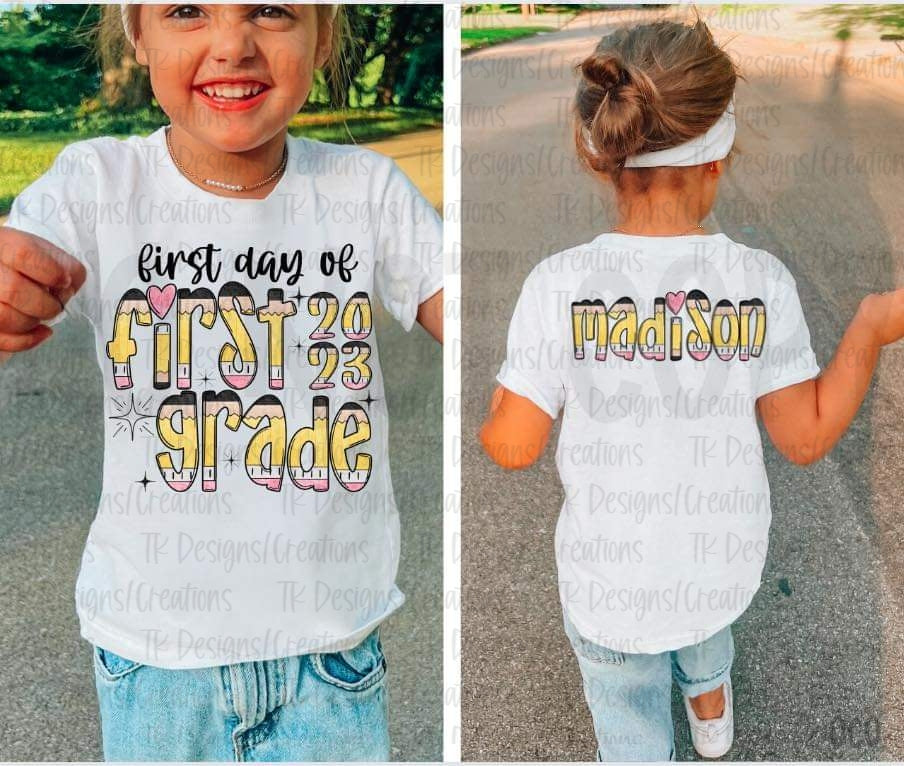Back To School Pencil Custom Toddler/Youth