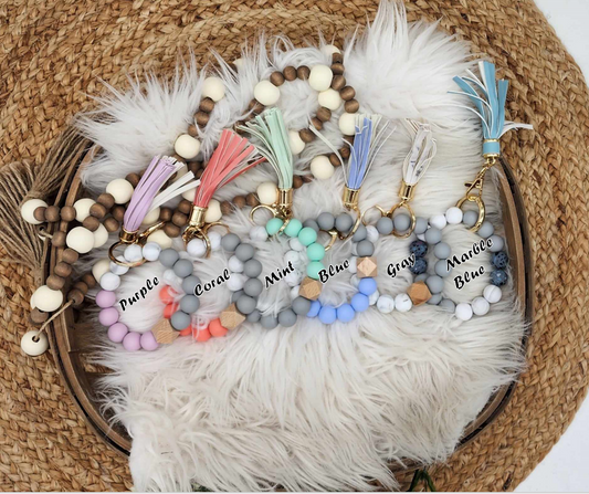 Silicone Beaded Keychain