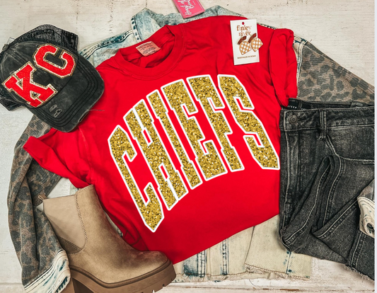 Glitter Cheifs Tee