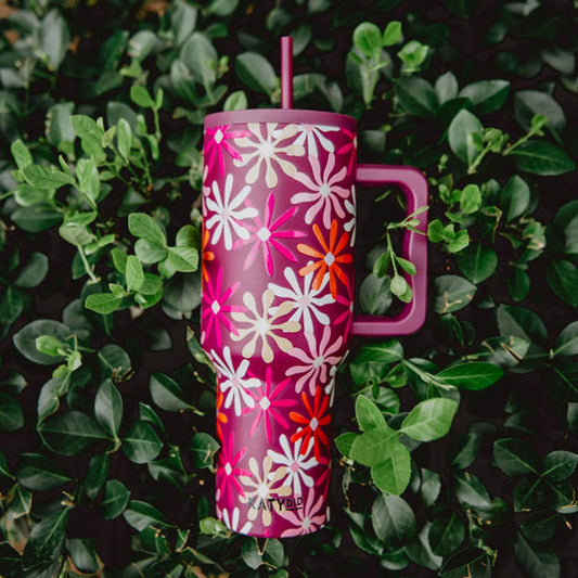 Maroon Floral Tumbler