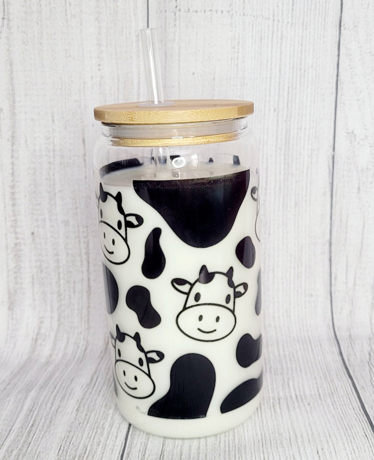 Cow Glass Can